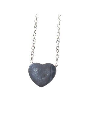 Cremation Necklace Heart silver tone with Instructions memorial jewelry keepsake